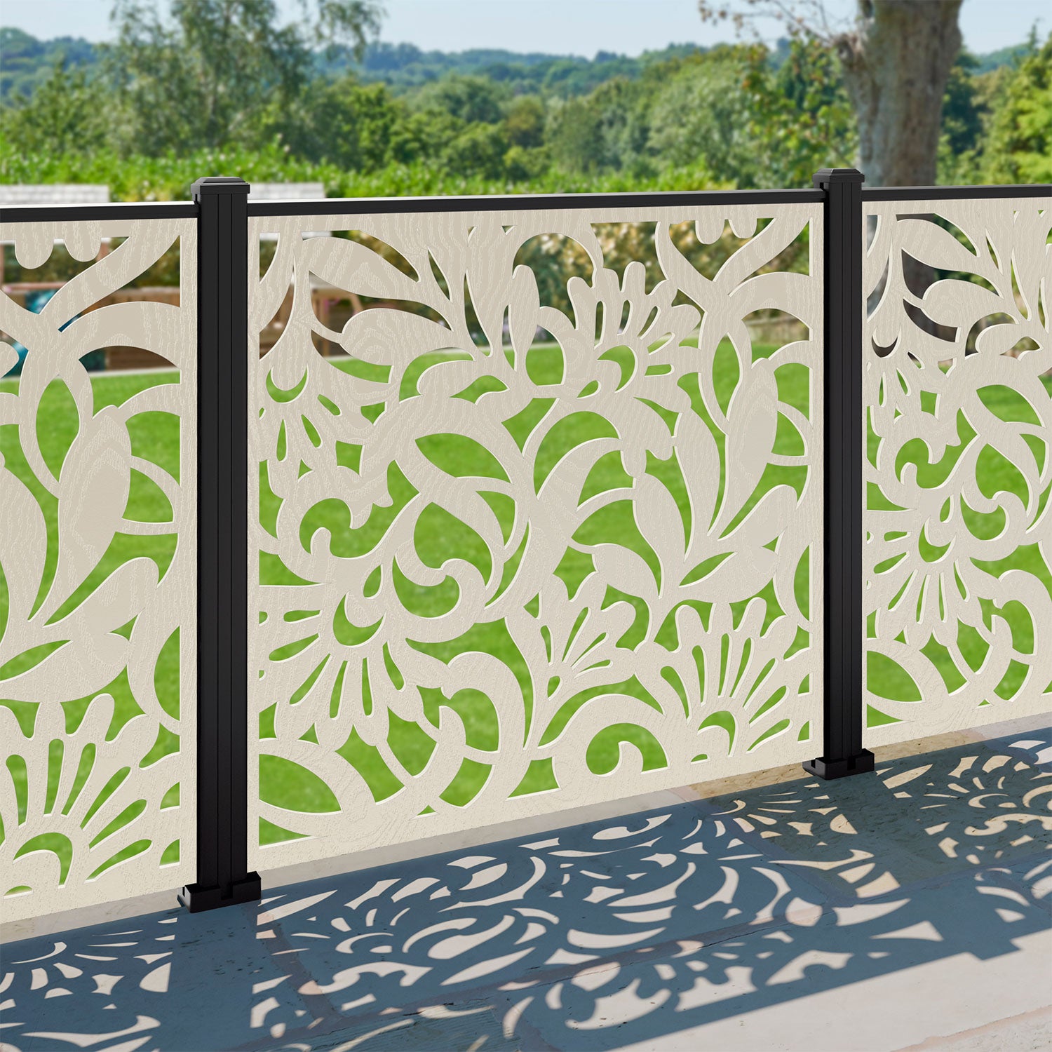 Heritage Decorative Fence - 120x120cm - with our aluminium posts
