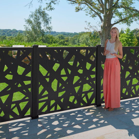 Prism Decorative Fence - 120x120cm - with our aluminium posts
