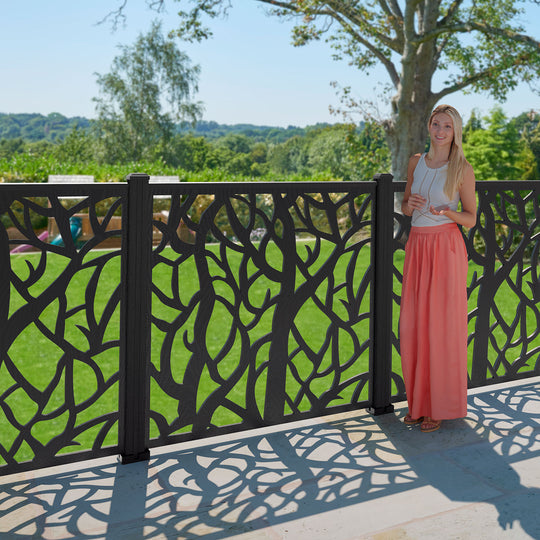 Twilight Decorative Fence - 120x120cm - with our composite posts