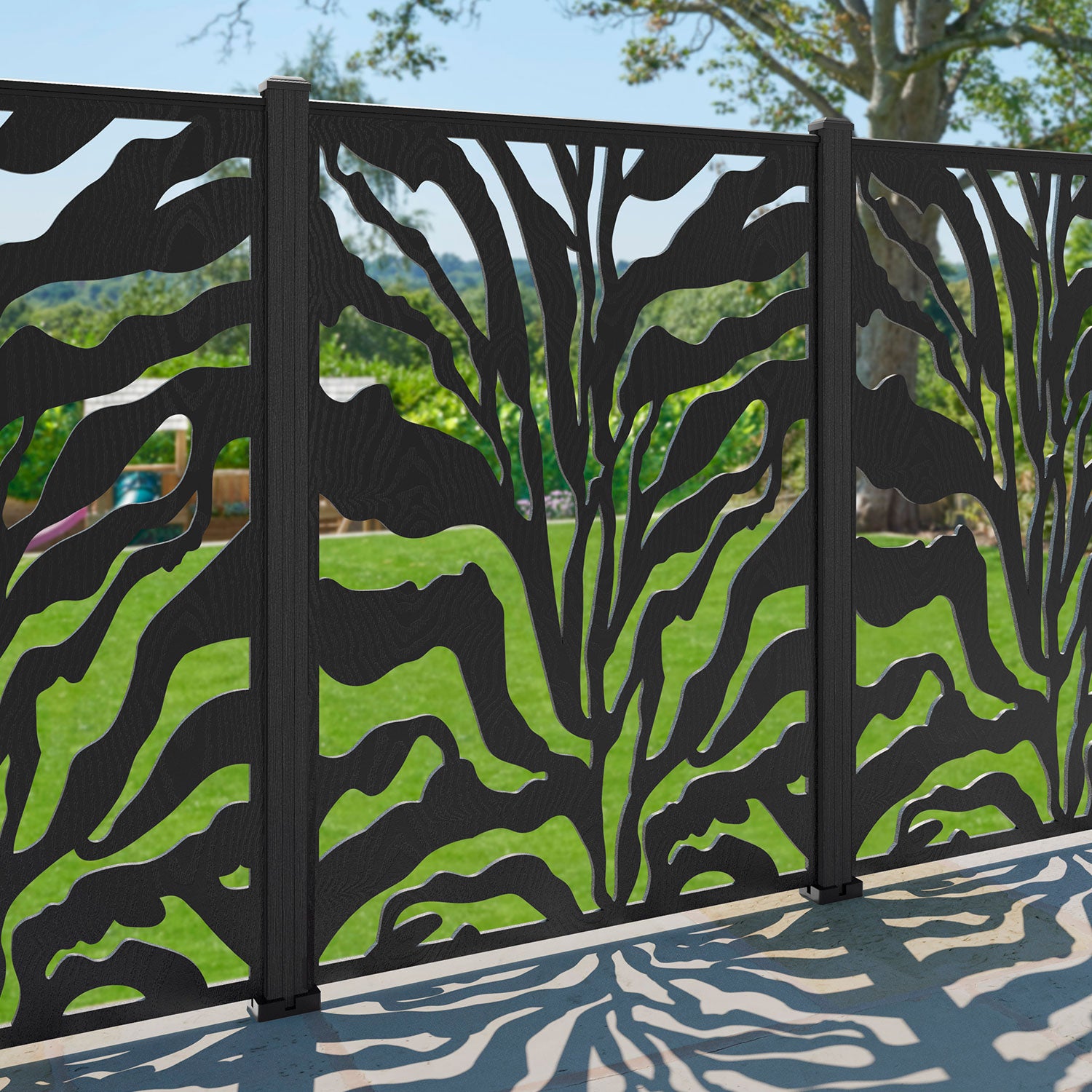 Malawi Decorative Fence - 120x180cm - with our composite posts