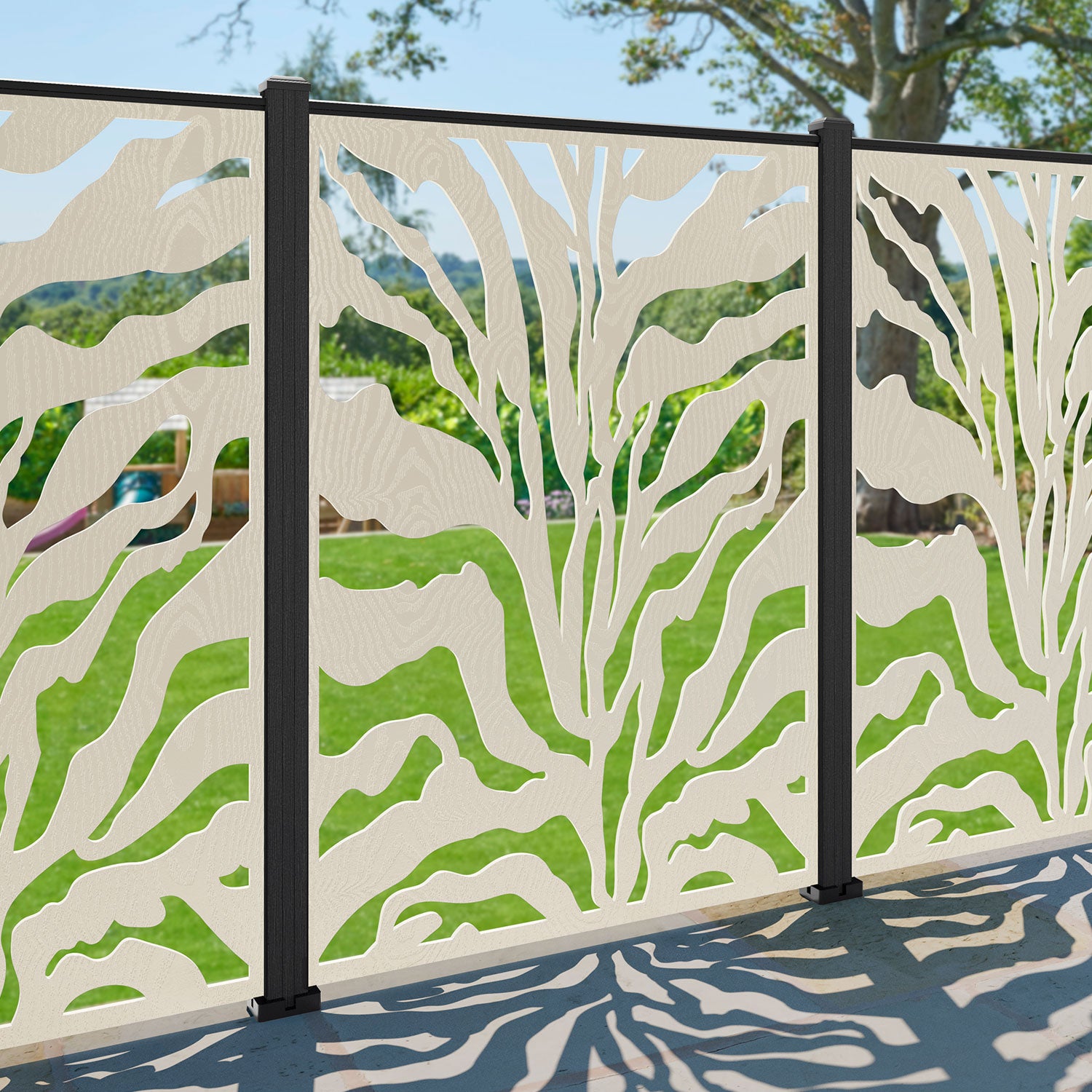 Malawi Decorative Fence - 120x180cm - with our composite posts