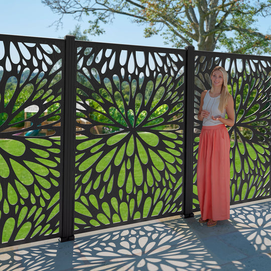 Blossom Decorative Fence - 120x180cm - with our composite posts