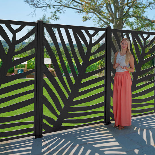 Palm Decorative Fence - 120x180cm - with our composite posts