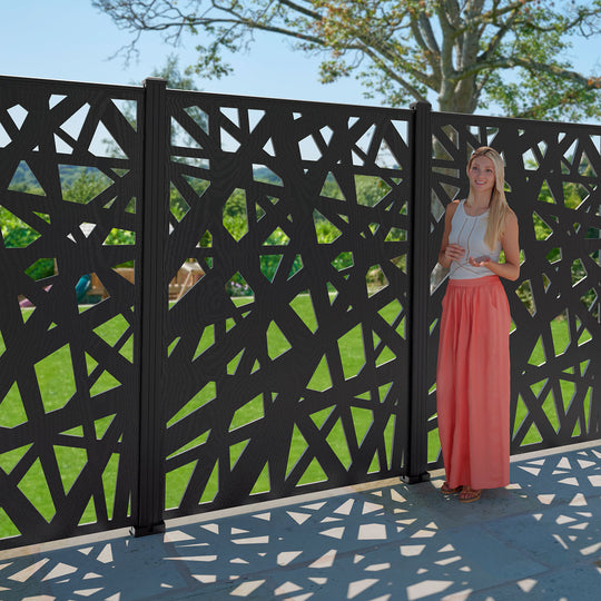 Prism Decorative Fence - 120x180cm - with our composite posts