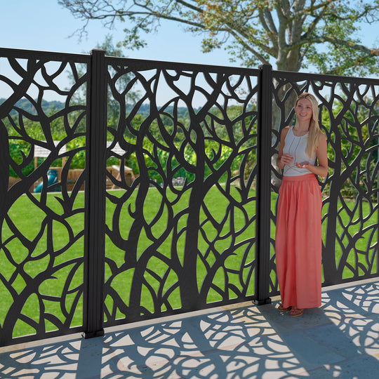 Twilight Decorative Fence - 120x180cm - with our aluminium posts
