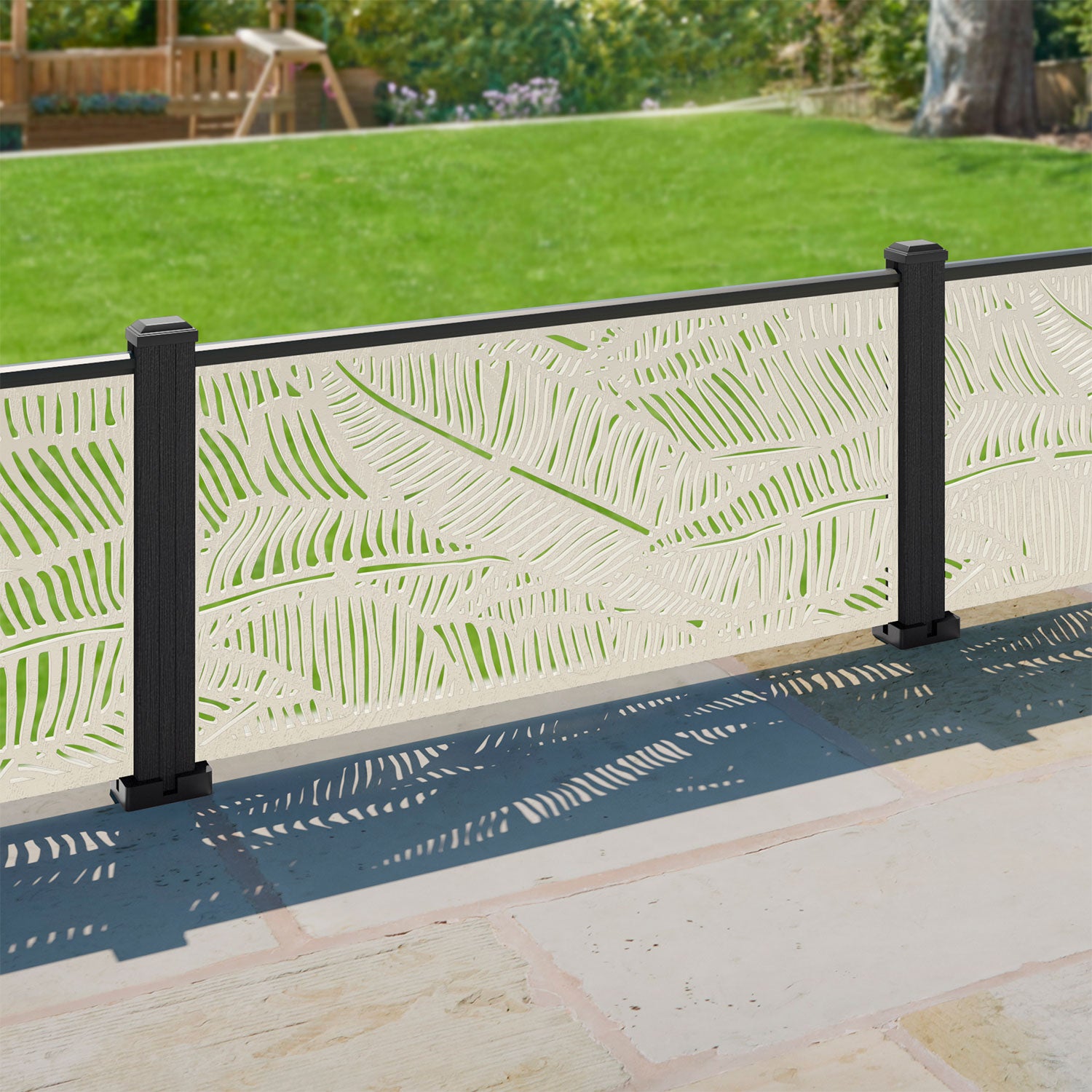 Feather Decorative Fence - 120x60cm - with our composite posts