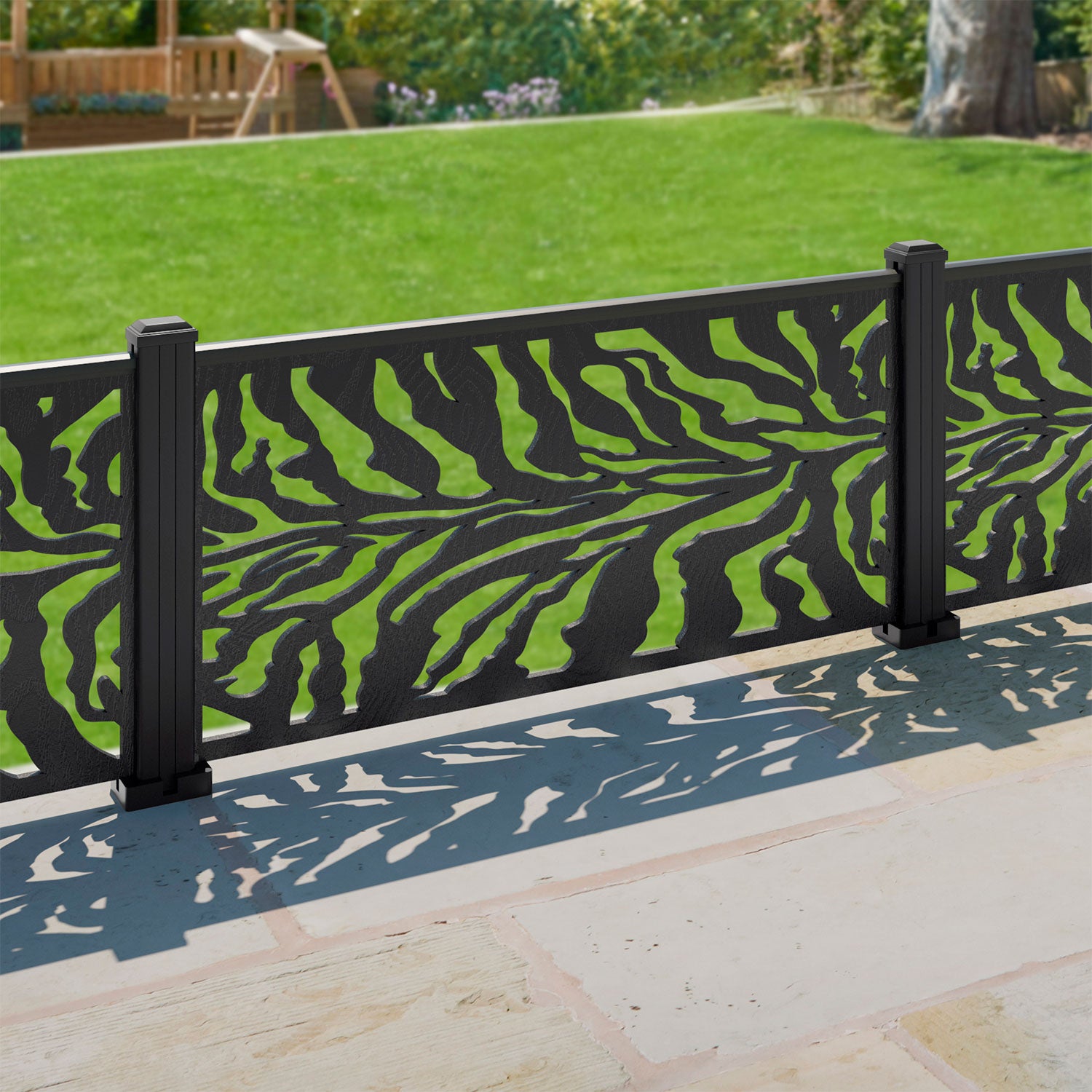Malawi Decorative Fence - 120x60cm - with our aluminium posts