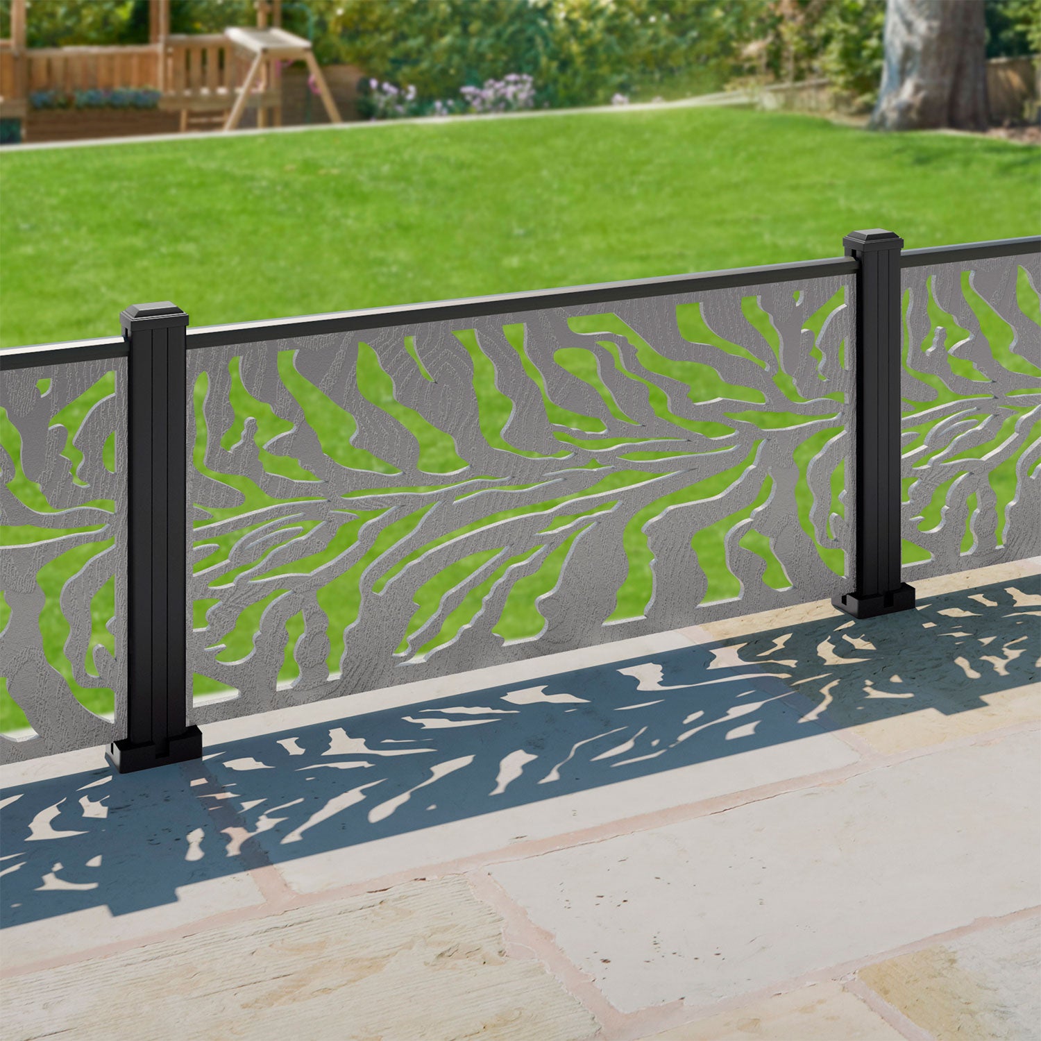 Malawi Decorative Fence - 120x60cm - with our aluminium posts