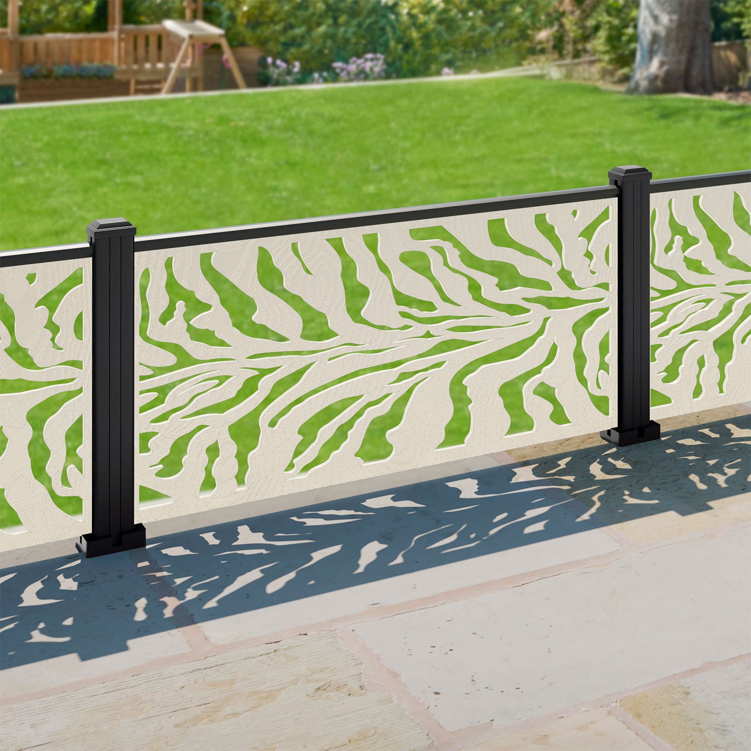 Malawi Decorative Fence - 120x60cm - with our aluminium posts