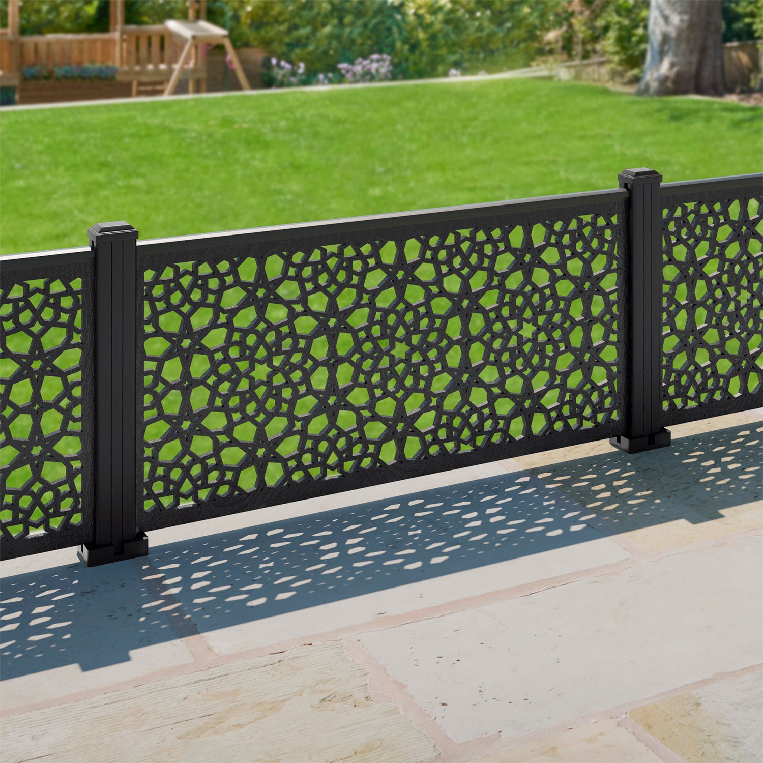 Nazira Decorative Fence - 120x60cm - with our aluminium posts