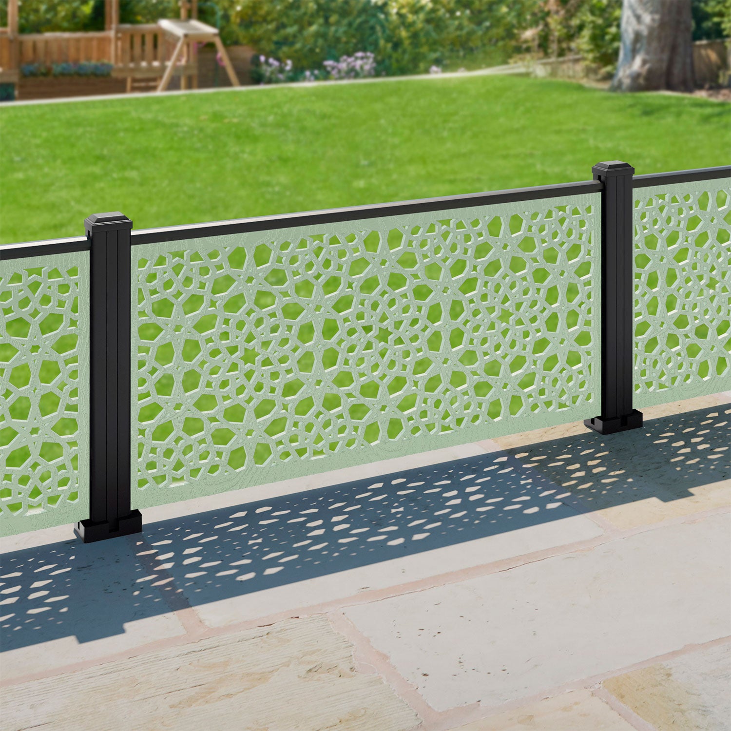 Nazira Decorative Fence - 120x60cm - with our aluminium posts