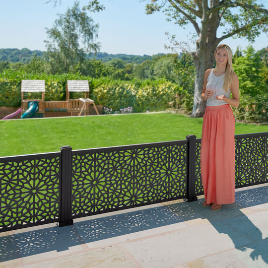 Alnara Decorative Fence - 120x60cm - with our composite posts