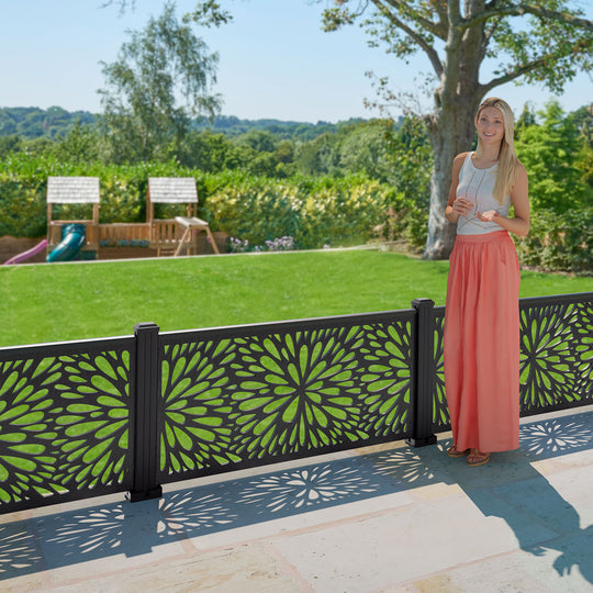 Blossom Decorative Fence - 120x60cm - with our aluminium posts