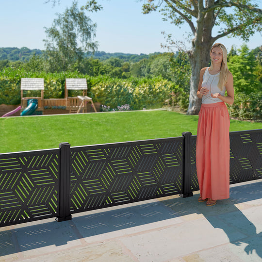 Cubed Decorative Fence - 120x60cm - with our aluminium posts