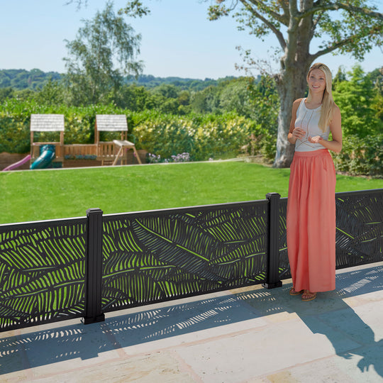 Feather Decorative Fence - 120x60cm - with our aluminium posts
