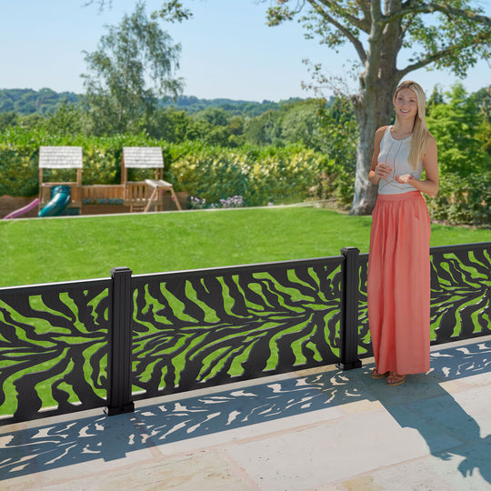 Malawi Decorative Fence - 120x60cm - with our aluminium posts