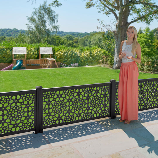 Nazira Decorative Fence - 120x60cm - with our aluminium posts