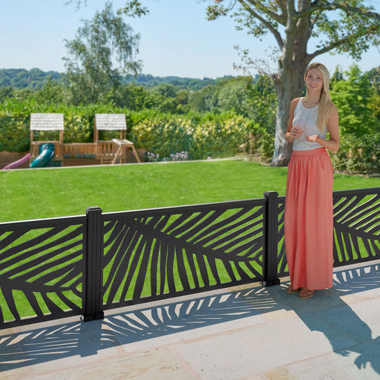 Palm Decorative Fence - 120x60cm - with our composite posts