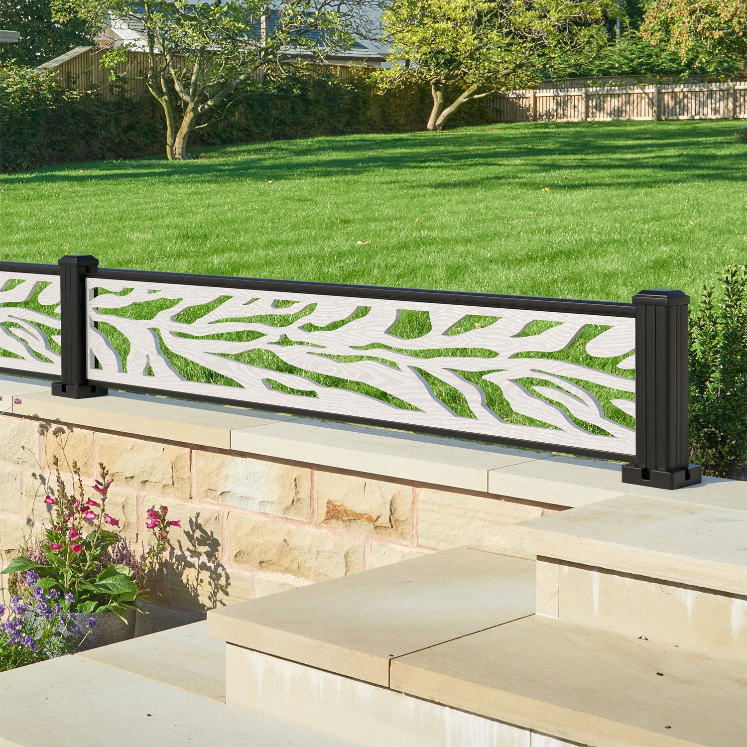 Malawi Decorative Fence - 180x30cm - with our aluminium posts