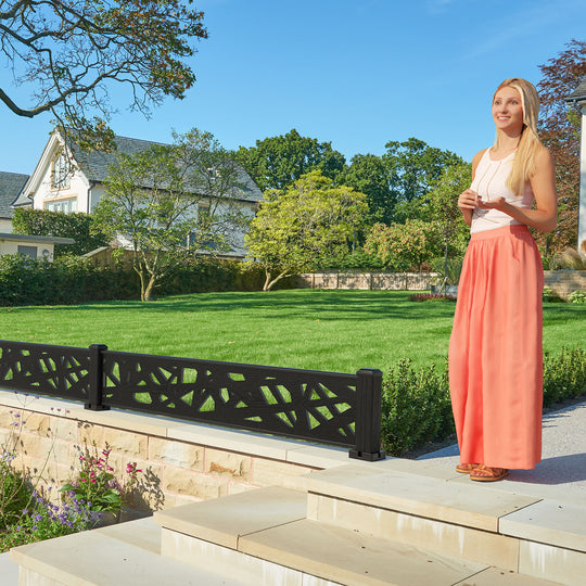 Prism Decorative Fence - 180x30cm - with our aluminium posts