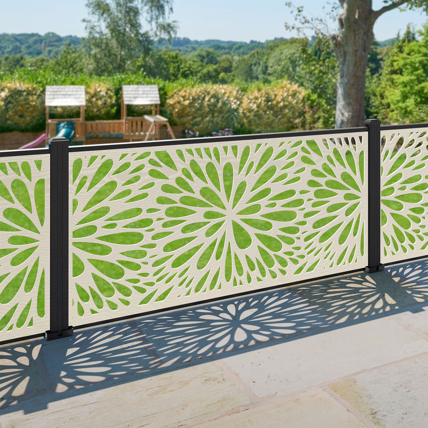Blossom Decorative Fence - 180x90cm - with our composite posts