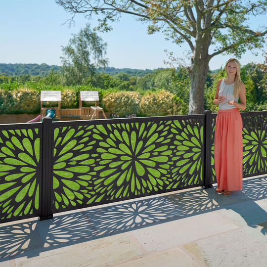Blossom Decorative Fence - 180x90cm - with our aluminium posts
