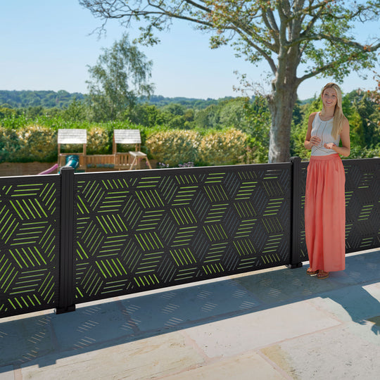 Cubed Decorative Fence - 180x90cm - with our aluminium posts