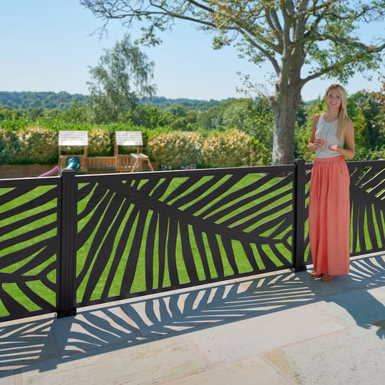 Palm Decorative Fence - 180x90cm - with our composite posts