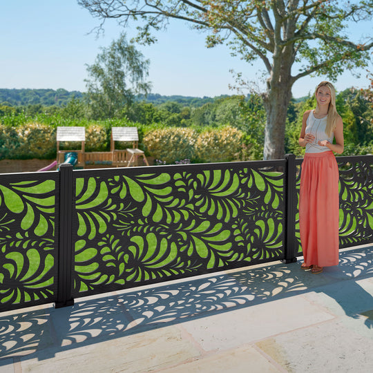 Petal Decorative Fence - 180x90cm - with our aluminium posts