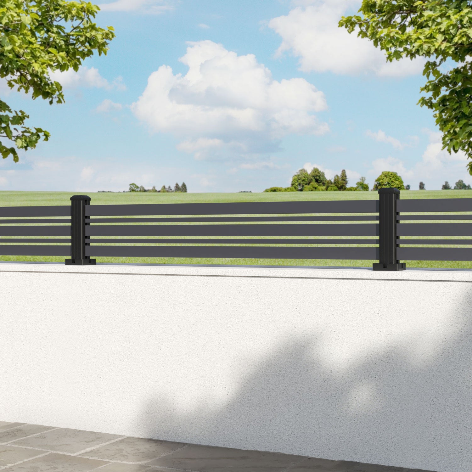 Albany Aluminium Fence Panel - with our aluminium posts