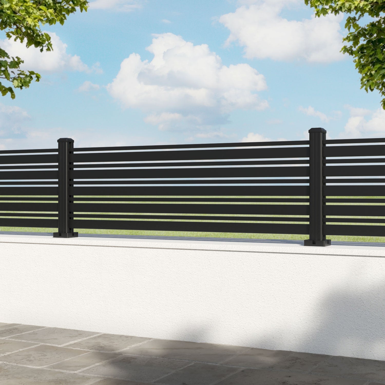 Albany Aluminium Fence Panel - with our aluminium posts