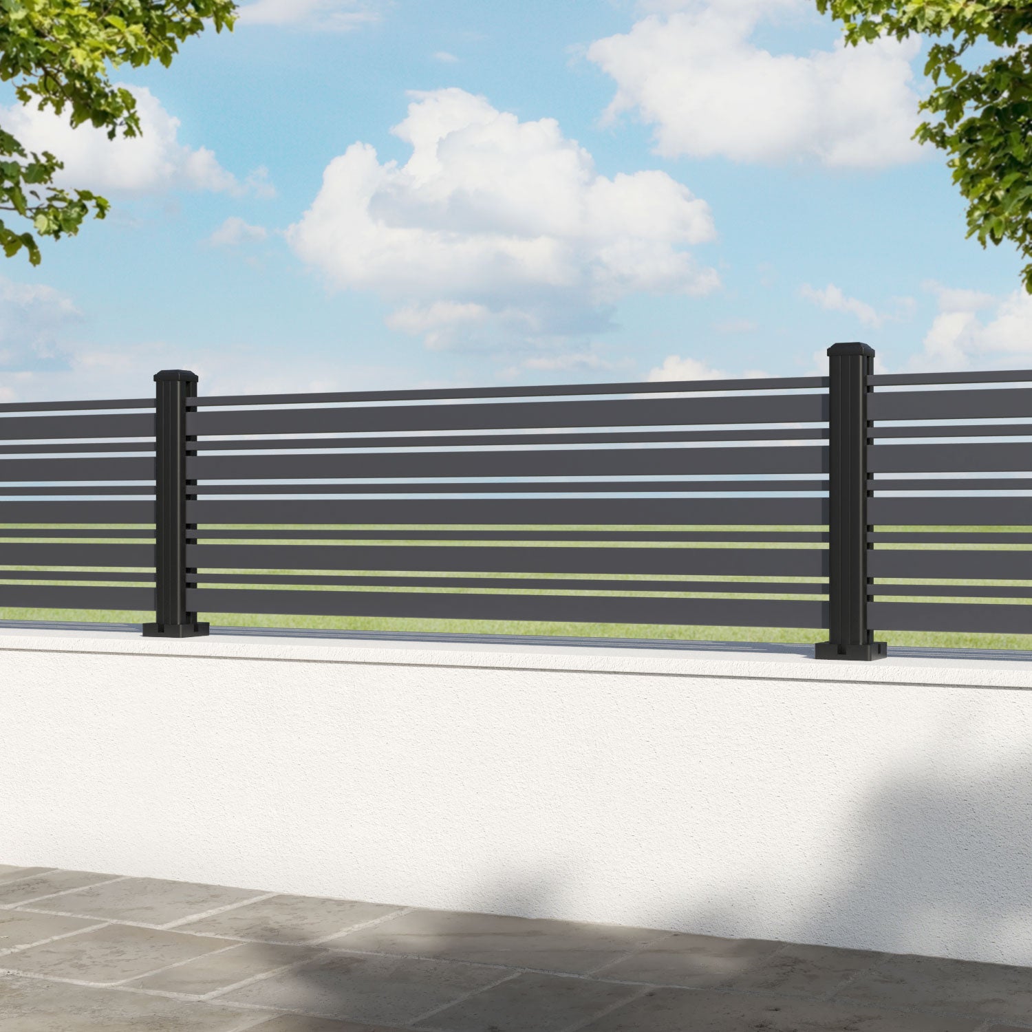 Albany Aluminium Fence Panel - with our aluminium posts