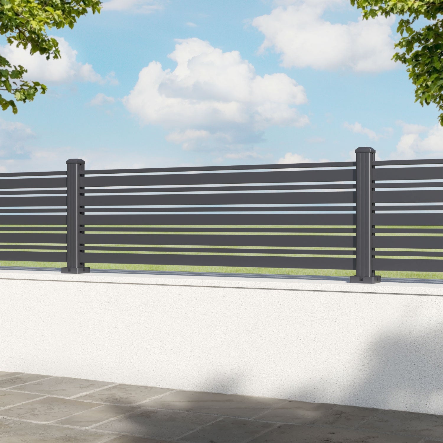 Albany Aluminium Fence Panel - with our aluminium posts