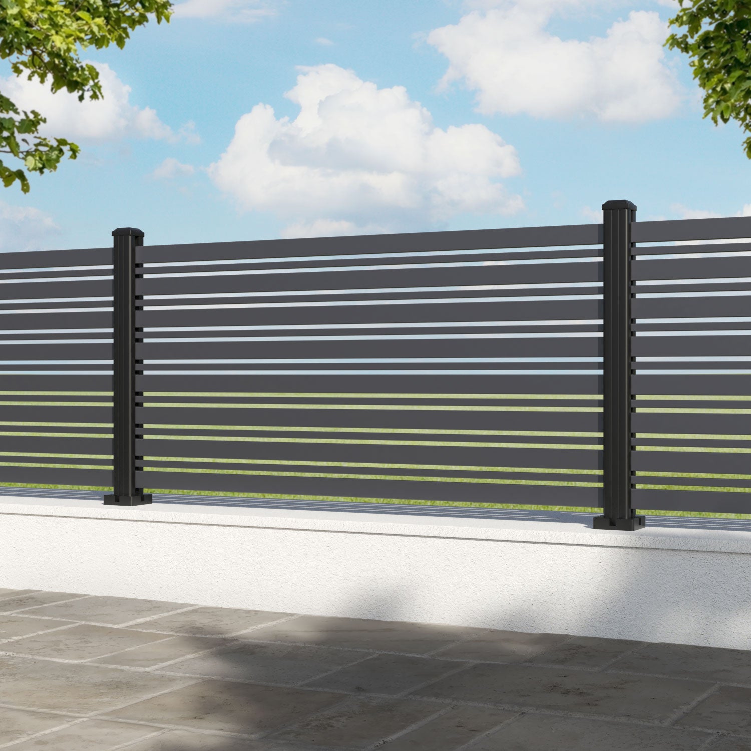 Albany Aluminium Fence Panel - with our aluminium posts