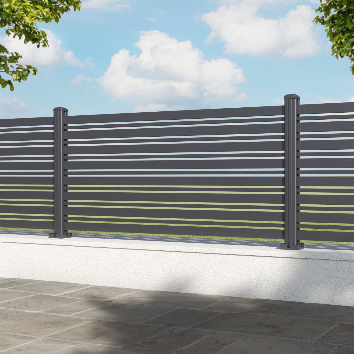 Albany Aluminium Fence Panel - with our aluminium posts