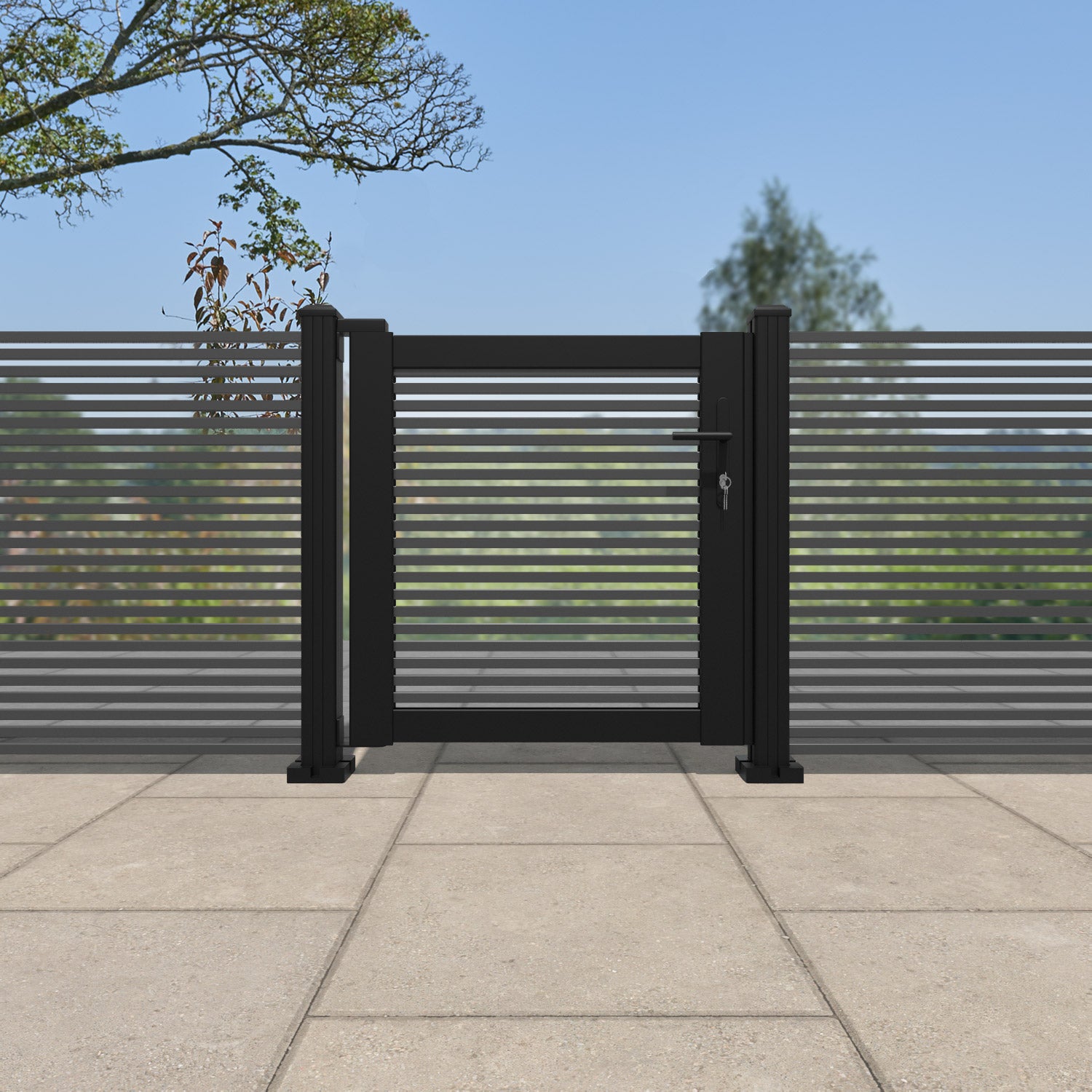 Toledo Aluminium Pedestrian Gate - Grey