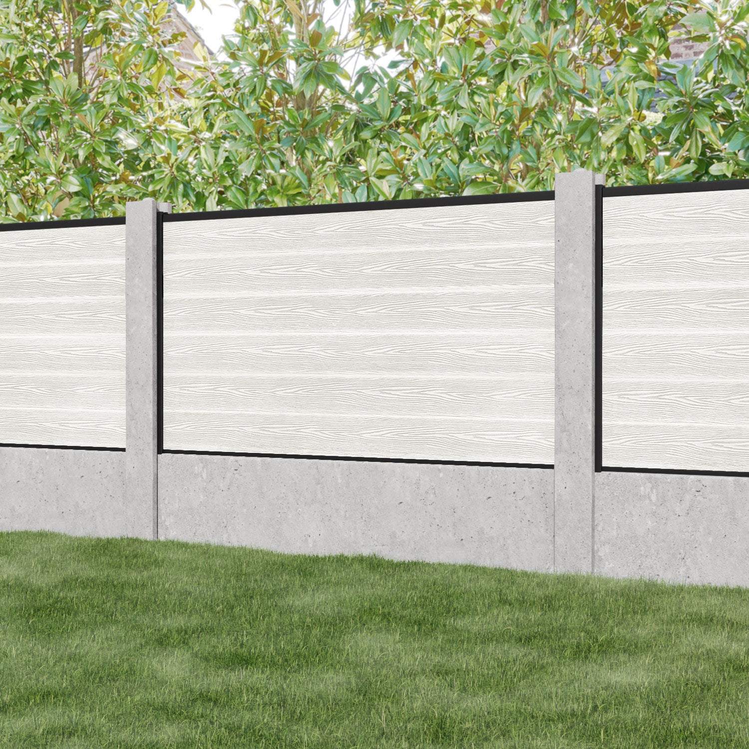 Classic Fence Panel - Light Stone - for existing concrete posts