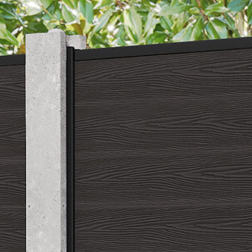 Classic Fence Panel - Dark Oak - for existing concrete posts