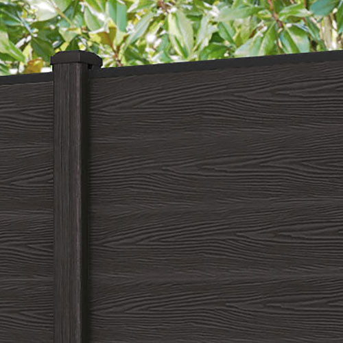 Classic Fence Panel - Dark Oak - with our composite posts