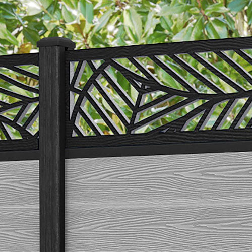 Classic Habitat Fence Panel - Light Grey - with our composite posts