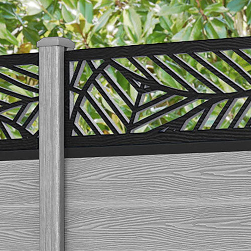 Classic Habitat Fence Panel - Light Grey - with our composite posts
