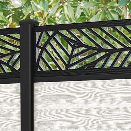 Classic Habitat Fence Panel - Light Stone - with our aluminium posts