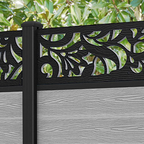 Classic Heritage Fence Panel - Light Grey - with our aluminium posts