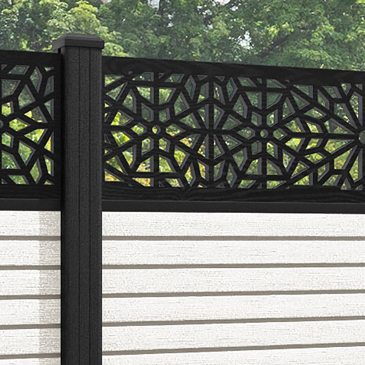 Hudson Alnara Fence Panel - Light Stone - with our composite posts