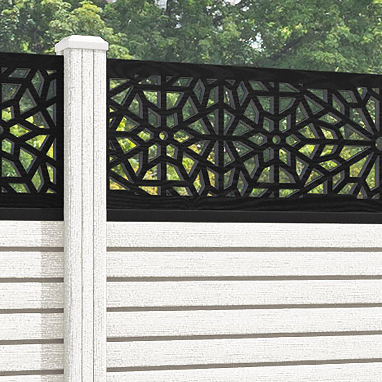 Hudson Alnara Fence Panel - Light Stone - with our composite posts