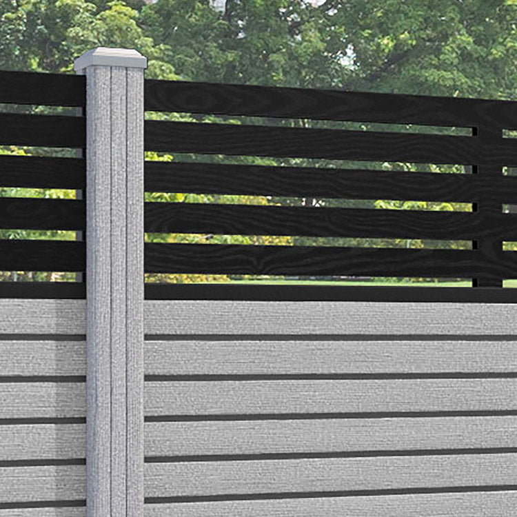 Hudson Aspen Fence Panel - Light Grey - with our composite posts
