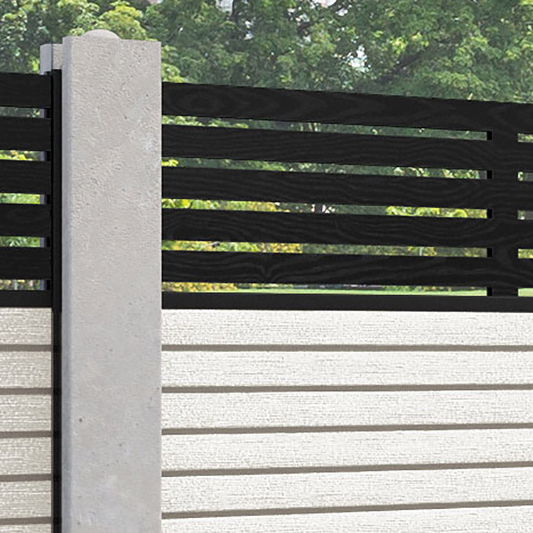 Hudson Aspen Fence Panel - Light Stone - for existing concrete posts