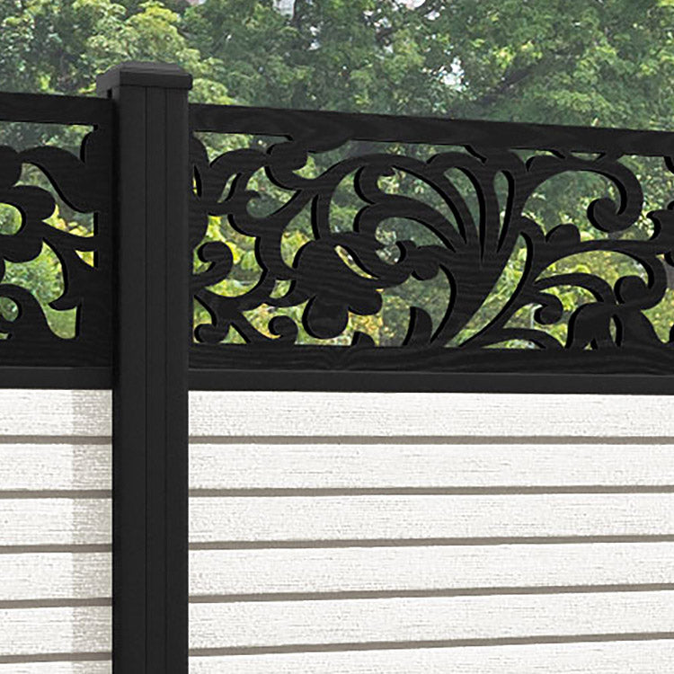 Hudson Eden Fence Panel - Light Stone - with our aluminium posts