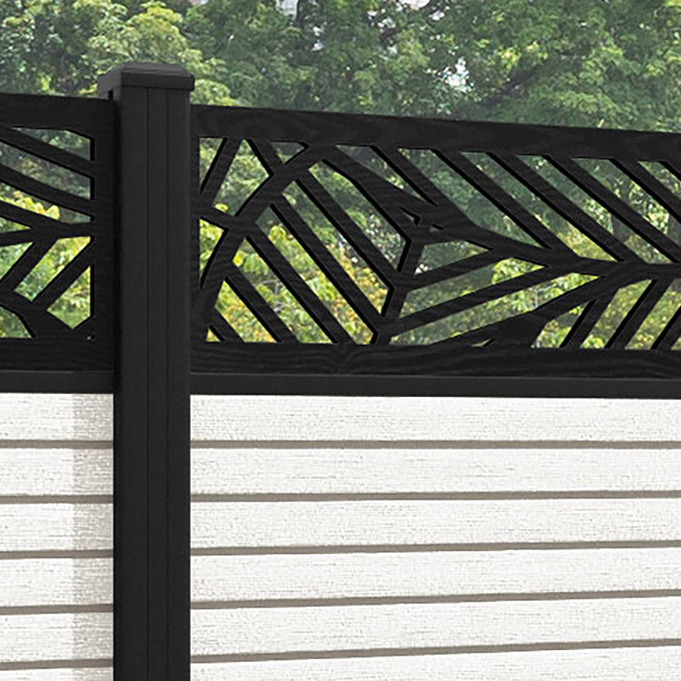 Hudson Habitat Fence Panel - Light Stone - with our aluminium posts
