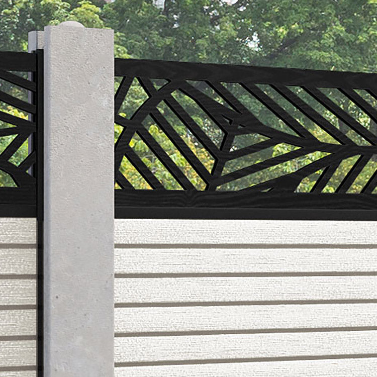 Hudson Habitat Fence Panel - Light Stone - for existing concrete posts